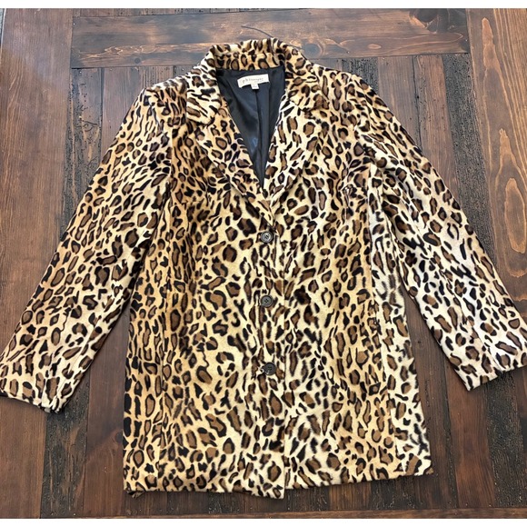 Philosophy Faux Leopard blazer, women's size large - Picture 2 of 5